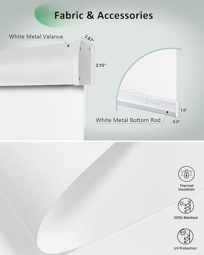 Yoolax Motorized Blinds App Control, Cordless Automatic Shades Roller Window - Image 5