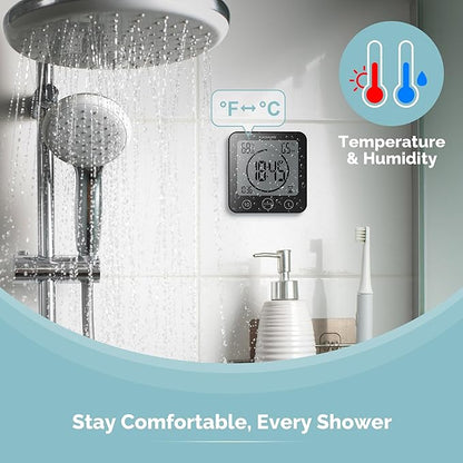 KADAMS Shower Clock Waterproof Bathroom Timer – Digital Wall Clock - Image 5