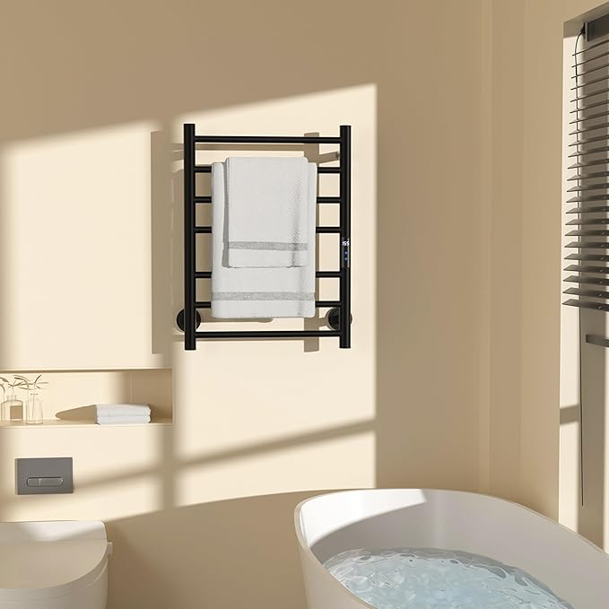 Heated Towel Rack for Bathroom, Towel Warmer Rack Wall Mounted Electric Towel - Image 6