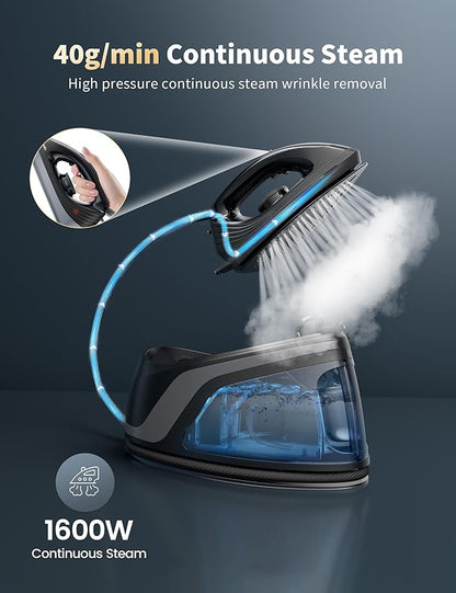 Sundu Steam Iron, 40g/min Continuous Steam, 44 OZ Removable Tank, Built-In Pump - Image 2