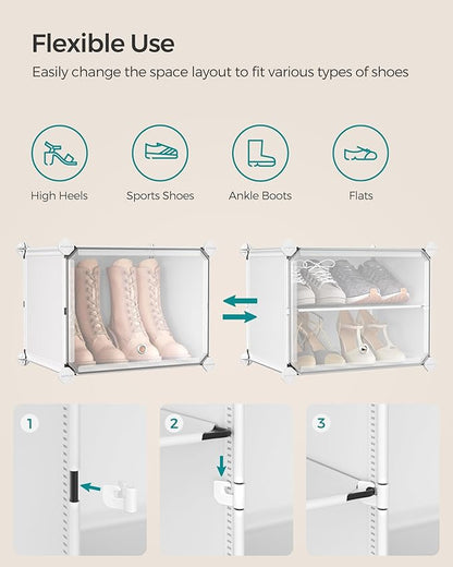 SONGMICS Shoe Rack Organizer, 4-Tier Shoe Storage Cabinet - Image 7