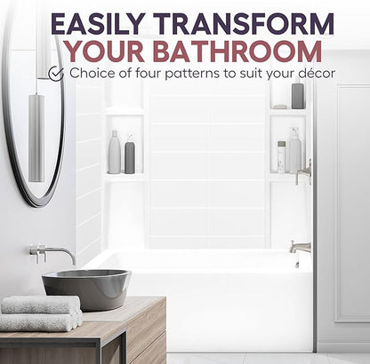White Acrylic Tub Wall Surround 32"x 60"x 58" - Image 4