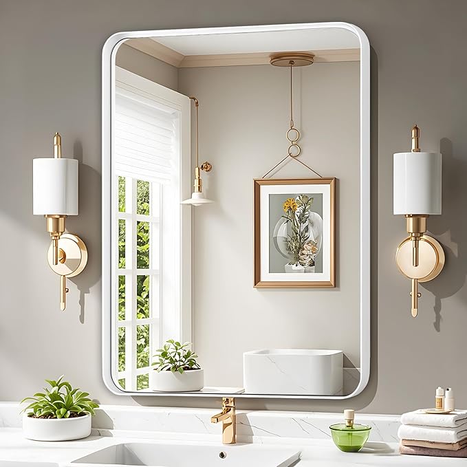 Fabuday Bathroom Mirror for Wall 30x22 Inch by Fabuday