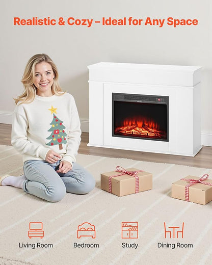 VEVOR 43 inch Freestanding Fireplaces, 1500W 5120BTU Fake Electric Fireplace - Image 2