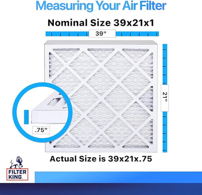 Filter King 39x21x1 Air Filter | 4-PACK | MERV 8 HVAC Pleated A/C Furnace - Image 2