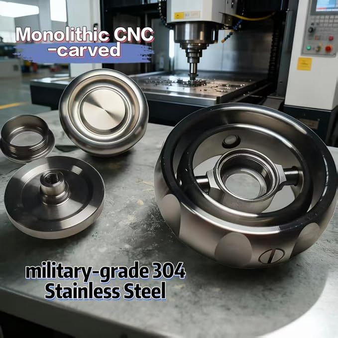 MagLev Fidget Spinner for Adults, CNC Stainless Steel Gyroscope - Image 3