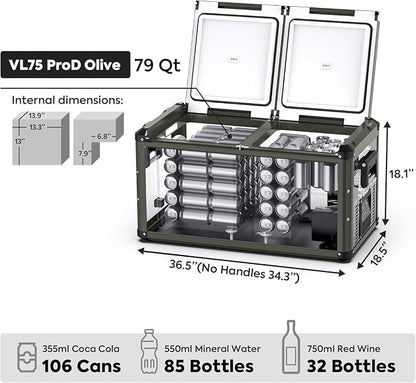 ICECO VL75 ProD 12V Refrigerator, Portable Freezer Fridge - Image 3