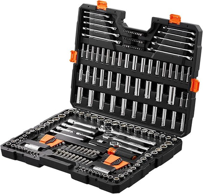 VEVOR Mechanics Tool Set, 1/4" 3/8" 1/2" Drive Deep and Standard Sockets - Image 8