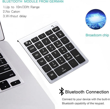 Lekvey Bluetooth Number Pad, 10 Keys Numeric Keypad Portable Wireless Bluetooth - Image 9