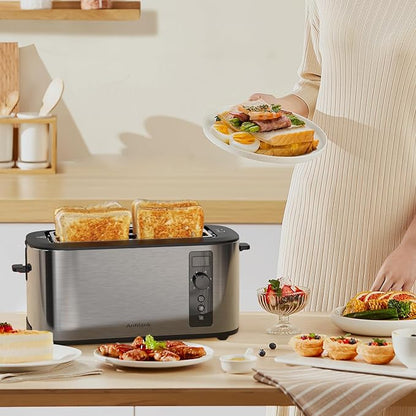 Toaster 4 Slice with Countdown Timer, Extra Wide Slots - Image 8