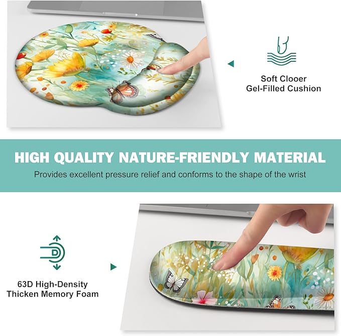 Gaming Mouse Pad, Large Desk Mat, Cute Desk Pad Protector, 4in1 XXL Mousepad + - Image 5