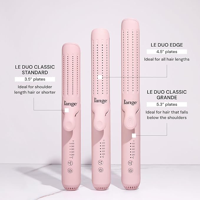 L'ANGE HAIR Le Duo Edge 360° Airflow Titanium Styler Blush | 2-in-1 Flat Iron - Image 5