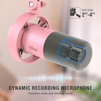 FIFINE XLR/USB Dynamic Microphone, Studio XLR Vocal Podcast Microphone - Image 2