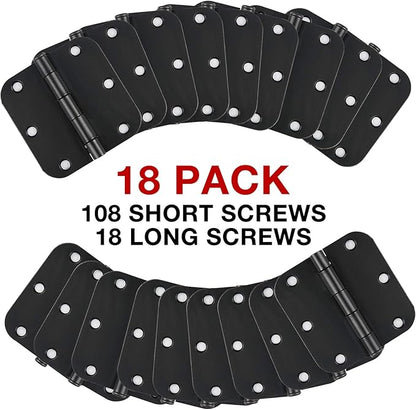 18 Pack Matte Black Door Hinges 3.5 x 3.5 Inch Interior 3 1/2 Inch Door Hinges - Image 6