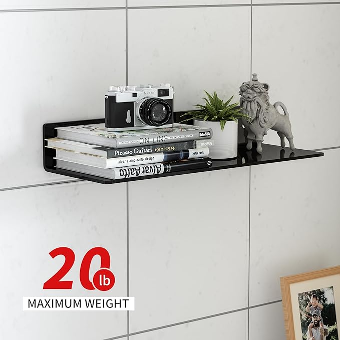 15 Inches Acrylic Wall Shelves 2 Pack, Floating Shelf - Image 7