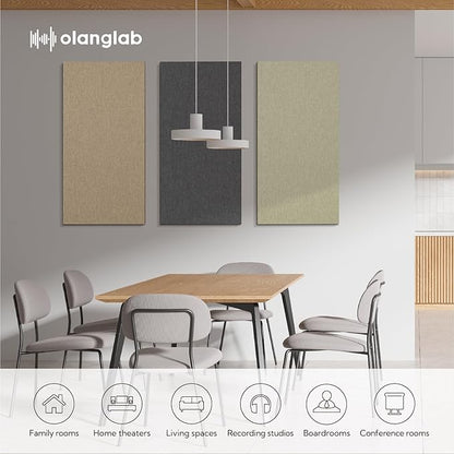 Olanglab Acoustic Panels 2 Pack, Fabric Wrapped Sound Proof Foam Panels - Image 5