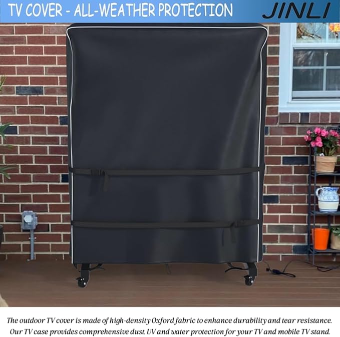 JINLI 45-50 inch outdoor TV trolley cover, courtyard TV cover, Oxford fabric - Image 7