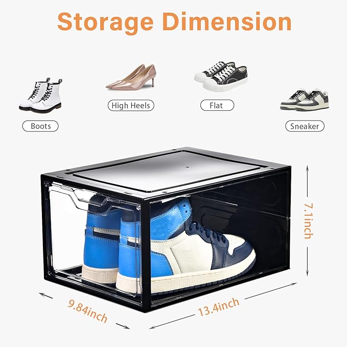12 Pack Stackable Shoe Storage Organizer - Image 2