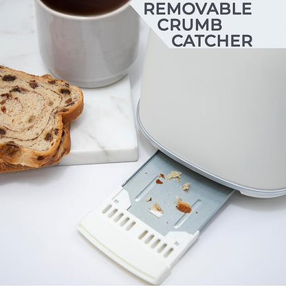 Rae Dunn Retro Rounded Bread Toaster, 2 Slice Stainless Steel Toaster - Image 4