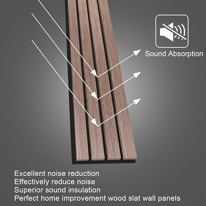 NeatiEase Wood Wall Panels, 9 Feet Acoustic Slat Wall Panels - Image 2