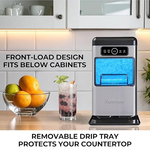 Kenmore Countertop Ice Maker Nugget Machine – Portable Self-Cleaning Máquina de - Image 4