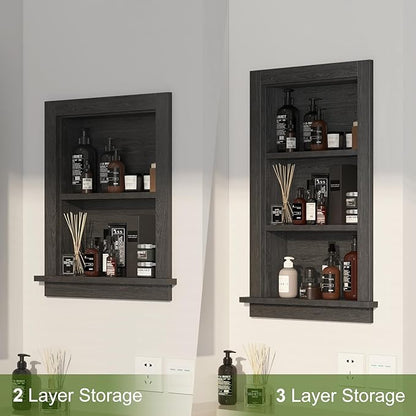 Recessed Medicine Cabinet, 14x24 in Wall Bathroom Cabinet - Image 6