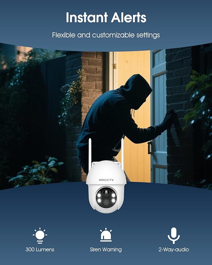 Solar Security Cameras Wireless Outdoor, 4MP 360° View Battery Powered Outdoor - Image 6