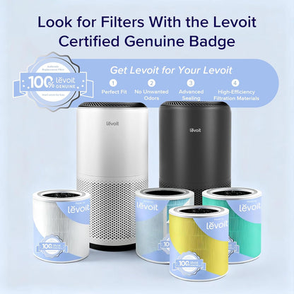 levoit smart air purifiers for home large room showing dimensions