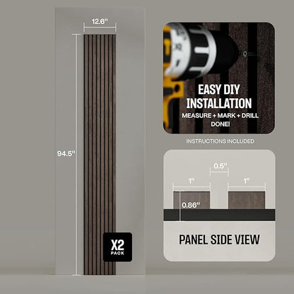 2-Pack Acoustic Wood Slat Panels - Image 4