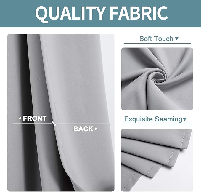 ChrisDowa Blackout Curtains 72 inches Long - Image 3