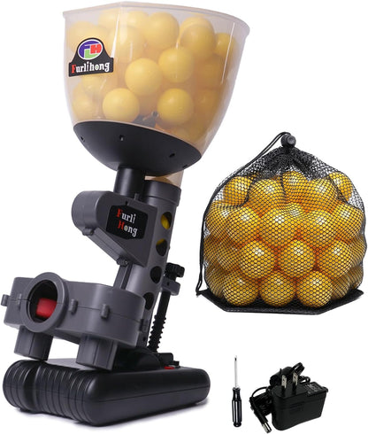 furlihong 692bh baseball pitching machine, includes 60 pcs shown in use