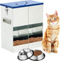 Automatic Feeder for 2 Cats Outdoor Galvanized 42cups/10l Double Feeder by Qinyoung