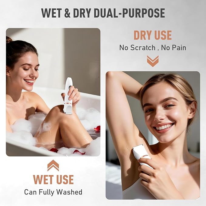 Crolanli Bikini Trimmer for Women, 3-in-1 Electric Razors for Women, IPX7 - Image 4