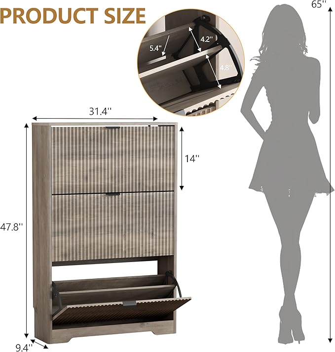 Shoe Cabinet Storage for Entryway - Image 2