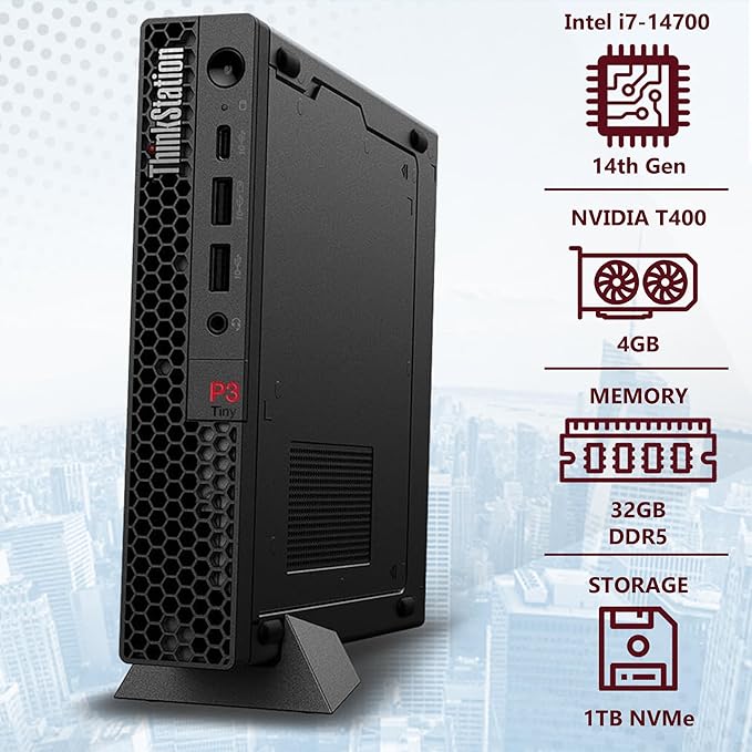 Lenovo ThinkStation P3 Tiny Workstation Intel i7-14700, 32GB DDR5, 1TB NVMe - Image 2