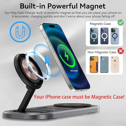 3 in 1 Fast Wireless Charger Stand - Image 4
