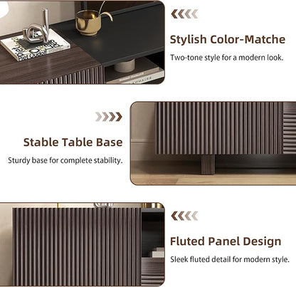 Epecoya TV Stand with Storage Cabinets - Image 7