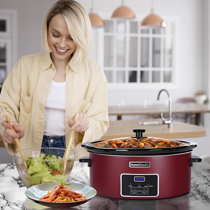 HOMECOOKIN 8 Quart Programmable Slow Cooker, Kitchen Appliances, Perfect - Image 5