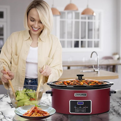 HOMECOOKIN 6 Quart Programmable Slow Cooker, Kitchen Appliances, Perfect - Image 5