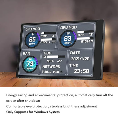 3.5in Computer Temp Monitor, PC Sensor Panel Display, PC CPU HDD Data Monitor - Image 2