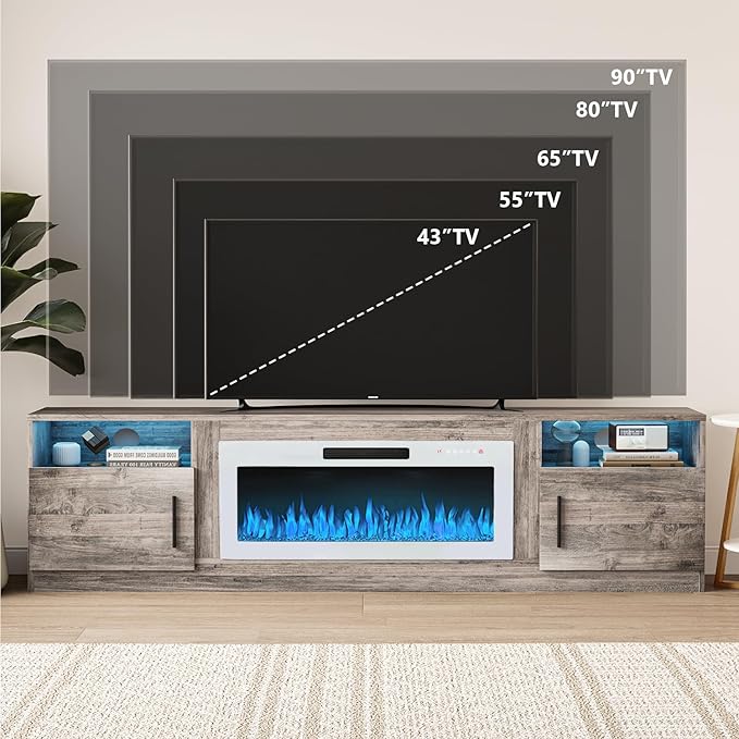 VITESSE TV Stand Fireplace - Image 3