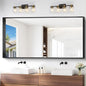 Black Bathroom Mirror, 72x36 Inch Rectangular Deep Frame Mirror, Large Wall by Unknown