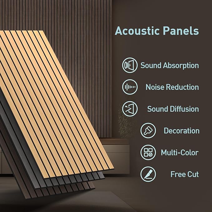 UMIACOUSTICS 6 Packs Acoustic Panel, 47.2 x 23.6 Inches Decorative Sound Proof - Image 5