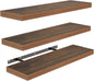bayka walnut-like floating shelves 15.7in, 3 pack, wall, main product view