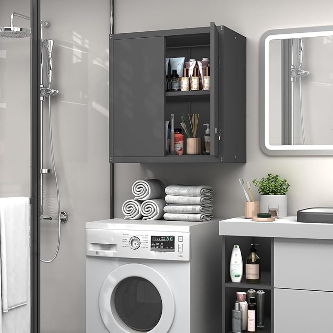 GREATMEET Locking Metal Wall Cabinets - Image 9