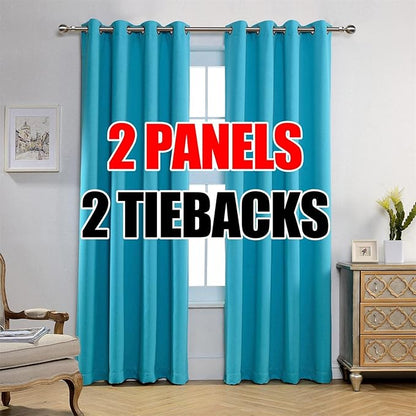 MIUCO Room Darkening Soild Grommet Window Blackout Curtains Panels by MIUCO