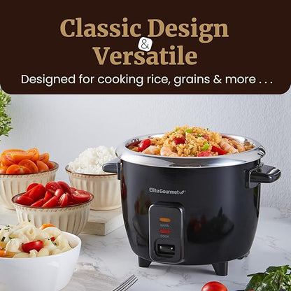 Elite Gourmet ERC006SS 6-Cup Electric Rice Cooker - Image 2