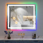 YEELAIT 32x36 Inch RGB LED Bathroom Mirror Front Light and RGB Backlit Lighted by YEELAIT