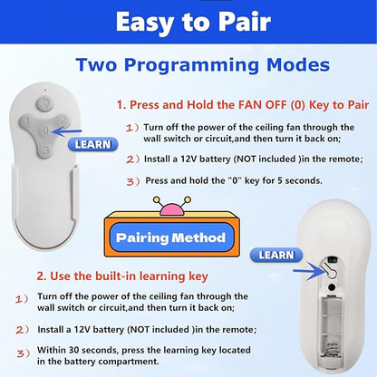 KUJCE10311/ KUJCE10712 Ceiling Fan Remote Control Kit - Image 4