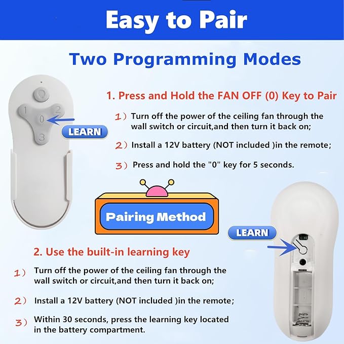 Ceiling Fan Remote Control Compatible - Image 5